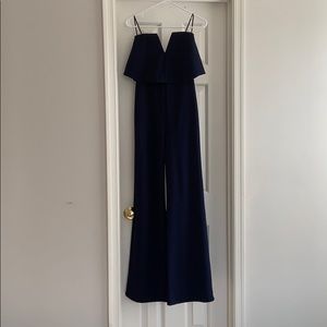 Power Of Love strapless Navy jumpsuit - Lulus